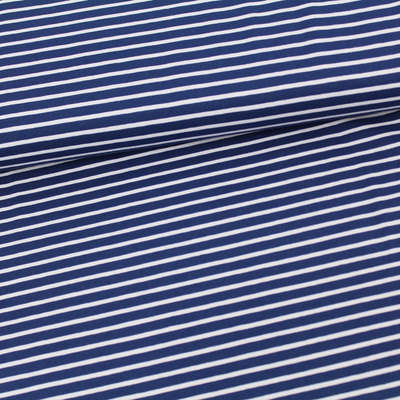 Biojersey Streifen marineblau von Stoffonkel