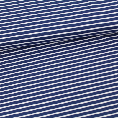 Biojersey Streifen - marineblau