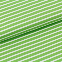 Biojersey Streifen kiwi-wei von Stoffonkel