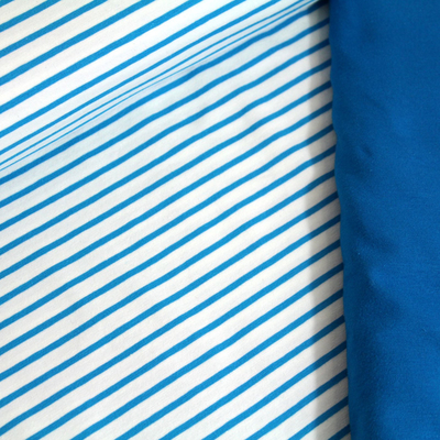 Biojersey Streifen weiß-blau von Stoffonkel