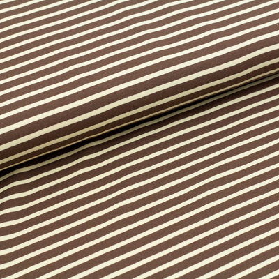 Biojersey Streifen - braun-beige