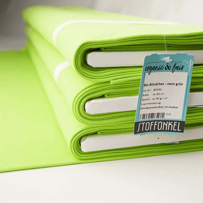Bio-Bndchen neon grn von Stoffonkel
