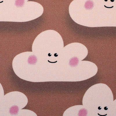 Baumwolle Webware CANVAS Wolken, mocca by Cherry Picking von Swafing