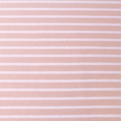 Biojersey Streifen peach rose von Stoffonkel